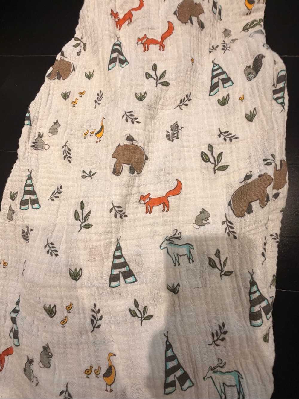 Baby Crib Sheet with Woodland Animal Print 100% Cotton